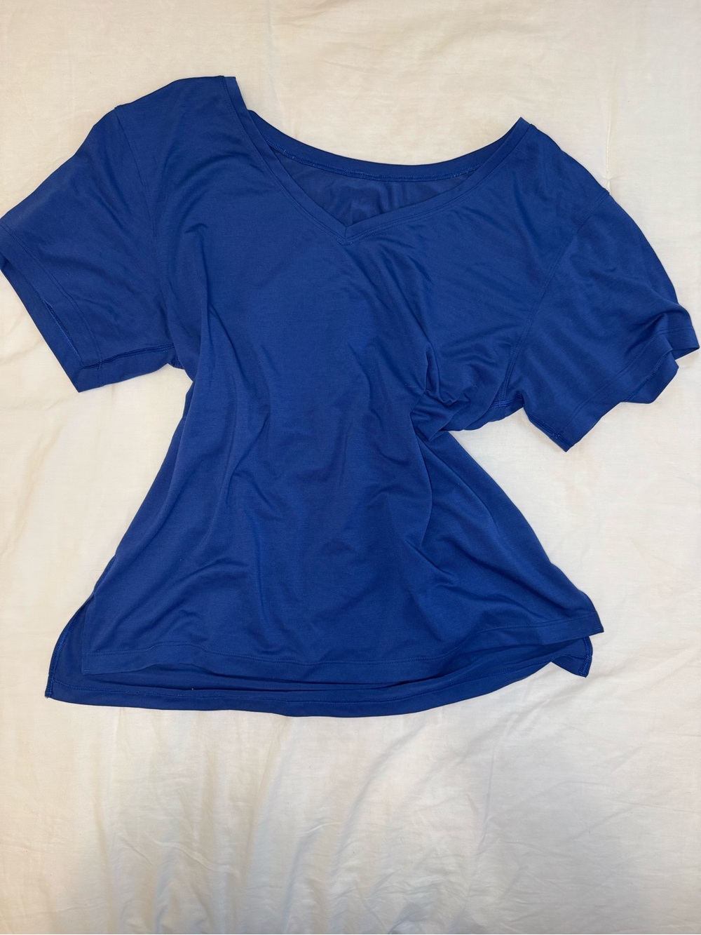 Lululemon Women's Royal Blue Off shoulder V-Neck Top